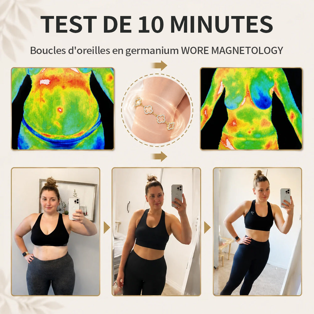 (VENTE SPÉCIALE – DERNIER JOUR : -80 % 🔥)  Bracelet Porte-Bonheur Trèfle à Quatre Feuilles– Vitalité lymphatique et thérapie magnétique