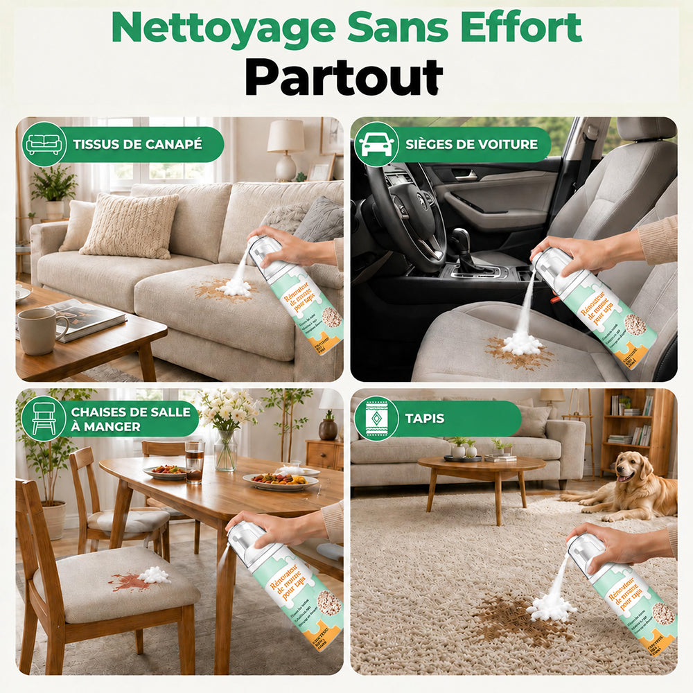 🔥−60 % AUJOURD’HUI💯 Mousse détachante sans eau pour tapis avec chiffon