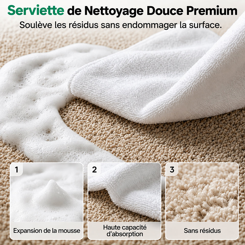 🔥−60 % AUJOURD’HUI💯 Mousse détachante sans eau pour tapis avec chiffon