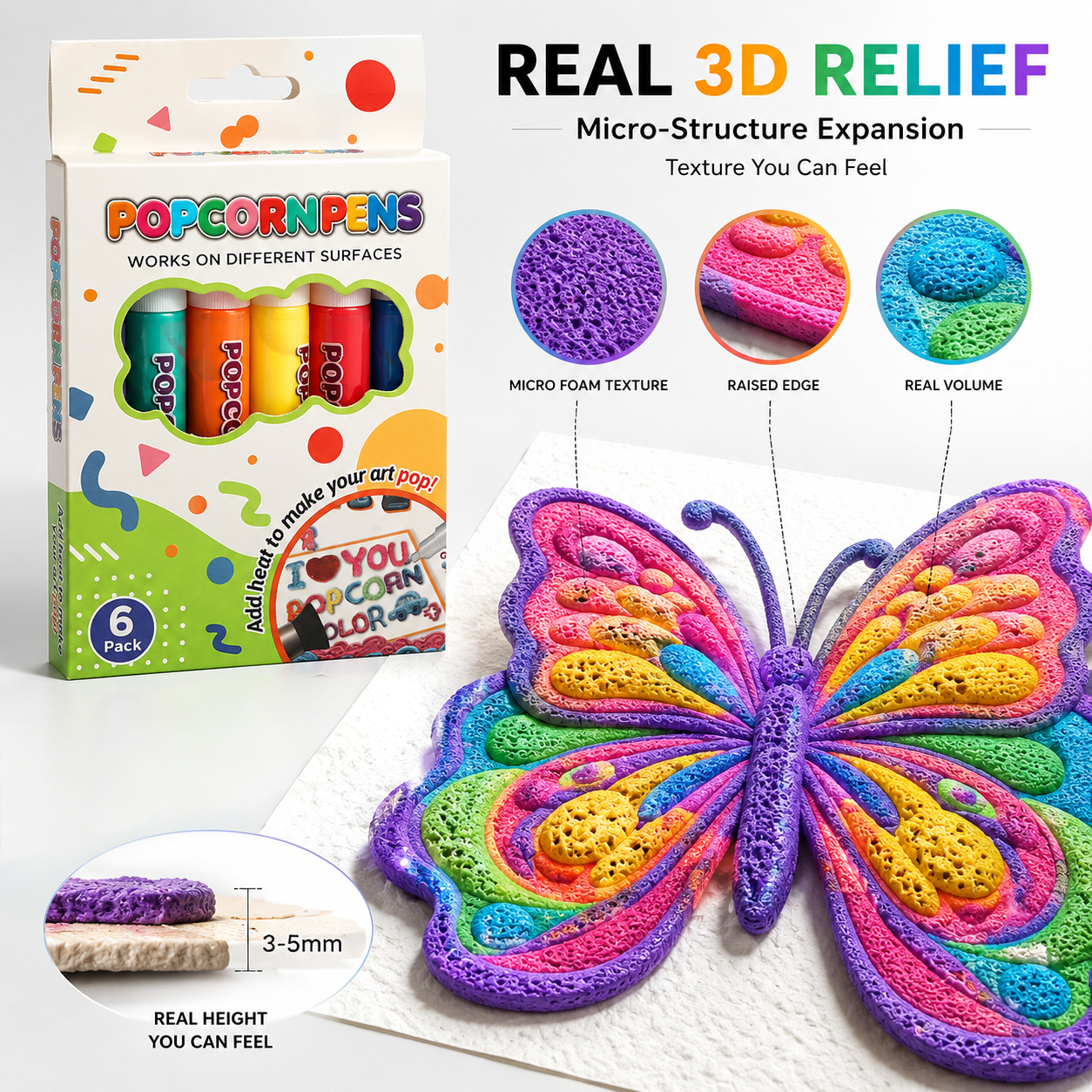 🇦🇺Last Day Promotion 60% OFF丨IEY® 🖍️3D Relief Art Pen – Turn Flat Drawings Into Touchable 3D Art🪄