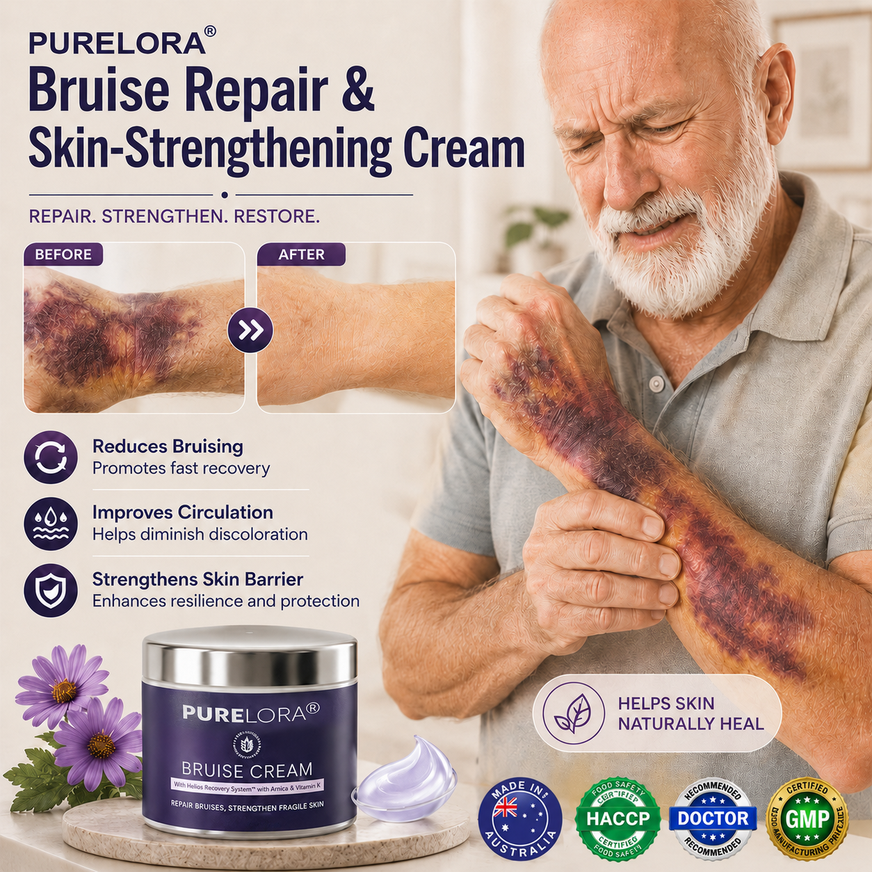 💥100K+ SOLD💕- 𝐏𝐮𝐫𝐞𝐥𝐨𝐫𝐚® Bruise Repair & Skin-Strengthening Cream